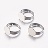 Tarnish Resistant Adjustable 304 Stainless Steel Finger Rings Components X-STAS-F149-20P-1