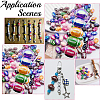 20Pcs 2 Colors Opaque Acrylic European Beads OACR-SC0003-04-6