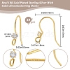Beebeecraft 5 Pairs Sterling Silver with Clear Cubic Zirconia Earring Hooks STER-BBC0005-80-2