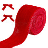 5 Yards Polyester Frayed Ribbon OCOR-WH0082-226A-01-1