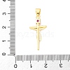 Brass Micro Pave Cubic Zirconia Pendants KK-S510-07G-3