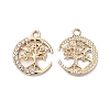 Rack Plating Alloy Crystal Rhinestone Pendants RB-L036-VF900-2-1