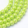 Baking Painted Pearlized Glass Pearl Round Bead Strands HY-Q003-6mm-66-1