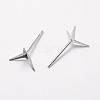 925 Sterling Silver Earrings Settings STER-P032-12S-2