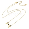 Ion Plating(IP) Golden Tone 304 Stainless Steel Enamel Bowknot Pendant Necklaces for Women NJEW-K276-07G-03-3