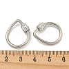 304 Stainless Steel Screw Carabiner Lock Charms STAS-C092-02D-P-3