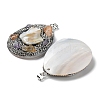 Baroque Natural Freshwater Shell Polymer Clay Rhinestone Big Pendants BSHE-P033-15A-3