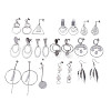 Mixed Style 304 Stainless Steel Dangle Earrings EJEW-I254-02P-2