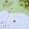5Pcs Forget-me-not Alloy Lapel Pins JEWB-PH01277-4