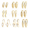 18Pcs 9 Style Brass with Cubic Zirconia Earring Hooks KK-TA0001-43-1