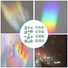 2PCS 2 Styles PVC Stickers Dazzling Color Window Stickers 3D Laser Flower Electrostatic Glass Window Stickers JX826A-4