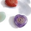 7 Chakra Natural Gemstone Healing Heart Figurines PW-WGD5834-01-4