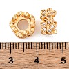 Brass Beads With Clear Cubic Zirconia KK-S403-12G-3