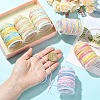 6Rolls 6 Colors 35M Segment Dyed Macrame Cotton Cord OCOR-YW0001-28-4
