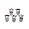 Tibetan Style Alloy European Beads Rhinestone Settings TIBE-S314-104AS-RS-2