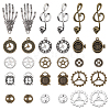 SUNNYCLUE 75Pcs 15 Style Tibetan Style Alloy Pendants Sets TIBEP-SC0002-43-1