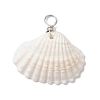 Natural Ark Shell Pendants PALLOY-JF02679-02-3