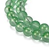 Frosted Transparent Glass Bead Strands GLAA-P065-8mm-04-4