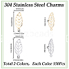SUNNYCLUE 300Pcs 2 Styles 304 & 316 Surgical Stainless Steel Charms STAS-SC0006-85-2