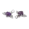 Natural Amethyst Pendants G-P492-02P-03-3