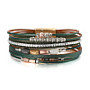 Bohemian Style Imitation Leather Multi-strand Bracelets for Women WG0F3C2-03-1