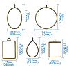 Alloy Open Back Bezel Big Pendants PALLOY-TA0001-26AB-8