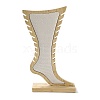 Foot Shaped Bamboo Anklet Storage Jewelry Rack ODIS-G018-01C-1