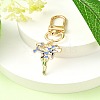 Alloy Enamel Flower Pendant Decorations HJEW-YW00023-01-1