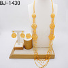 Multi-layer Alloy Pendant Necklacez & Stud Dangle Earrings & Cuff Ringz Sets WGFFF8E-02-1