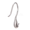 Rhodium Plated 925 Sterling Silver Earring Hooks STER-E041-14P-3