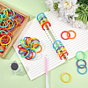 120Pcs 6 colors Plastic Loose Leaf Book Binder Rings KY-CP0001-25B-4