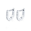 Anti-Tarnish Rhodium Plated 925 Sterling Silver Micro Pave Cubic Zirconia Hoop Earrings for Women EJEW-F317-20P-1