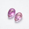 Transparent Spray Painted Glass Charms LS-GLAA-R211-03-B01-2