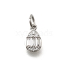 Brass Micro Pave Cubic Zirconia Charms KK-P295-33P-1