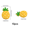 CHGCRAFT 10Pcs Food Grade Eco-Friendly Silicone Beads SIL-CA0001-58-2