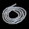 Electroplate Transparent Glass Beads Strands EGLA-A035-T3mm-L19-2