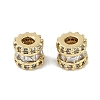 Brass Micro Pave Cubic Zirconia Beads KK-I719-21G-1