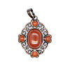 Retro Hollow Natural Red Jasper Pendants PW-WG7B8C5-10-1