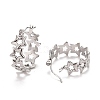 Non-Tarnish Hollow Star 304 Stainless Steel Hoop Earrings for Women STAS-A057-14P-2