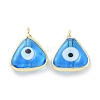 Handmade Evil Eye Lampwork Charms ZIRC-F136-07G-03-1