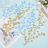 GOMAKERER 4Pcs 2 Colors Plum Blosssom Cotton Computerized Embroidery Iron on Patches PATC-GO0001-02-4