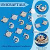 Unicraftale 32Pcs 4 Style Alloy Rhinestone Pendants FIND-UN0001-36-4