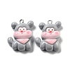 Opaque Resin Puppy Pendants RESI-R444-02D-1