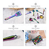 Biyun 14Pcs Rainbow Color Alloy Pendants FIND-BY0001-19-14