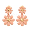 304 Stainless Steel Enamel Stud Earrings EJEW-S226-01G-01-2