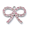 Rack Plating Alloy with Rhinestone Pendants FIND-Z051-03P-01-1