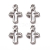 Brass Tiny Cross Charms KK-L205-10P-1