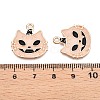 Halloween Theme Rack Plating Luminous Alloy Enamel Pendants ENAM-N056-239G-5