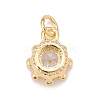 Brass Inlaid Clear Cubic Zirconia Charms KK-A161-34G-B-3