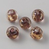 Handmade Gold Sand Lampwork Beads LAMP-WH0011-03B-04-1